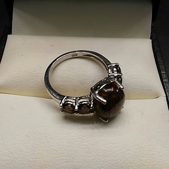 4.75ctw Genuine Goldflake Felspar Platinum/925 - Picture 6 of 8